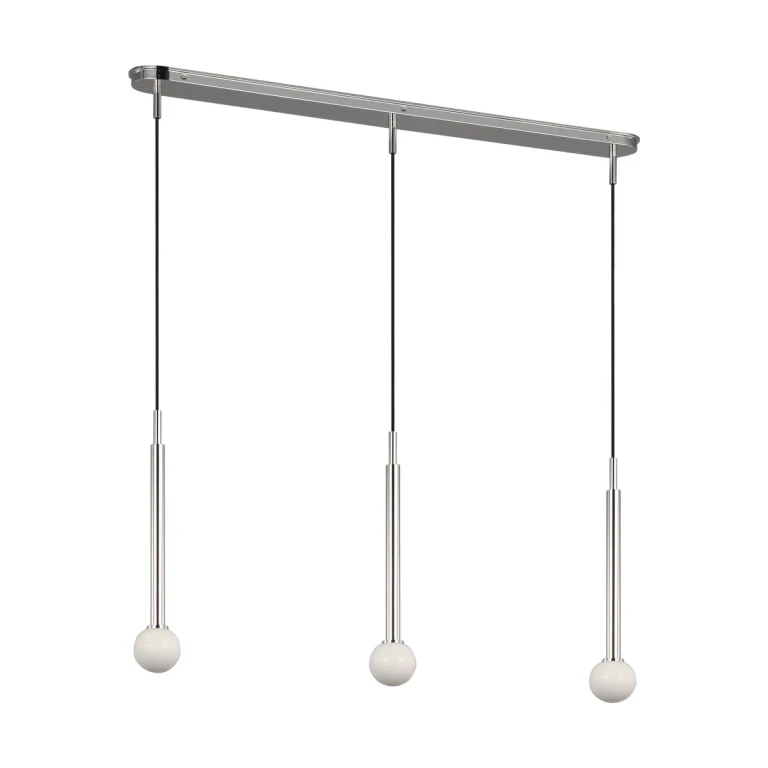 Polished Nickel Linear Pendant from the Nodes Collection