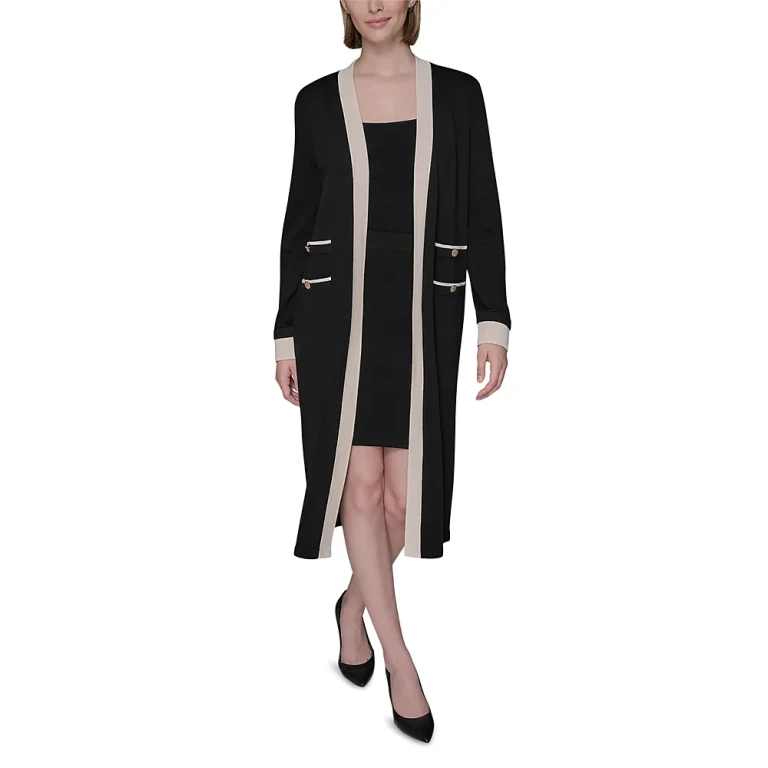 Karl Lagerfeld Paris Contrast Trim Cardigan