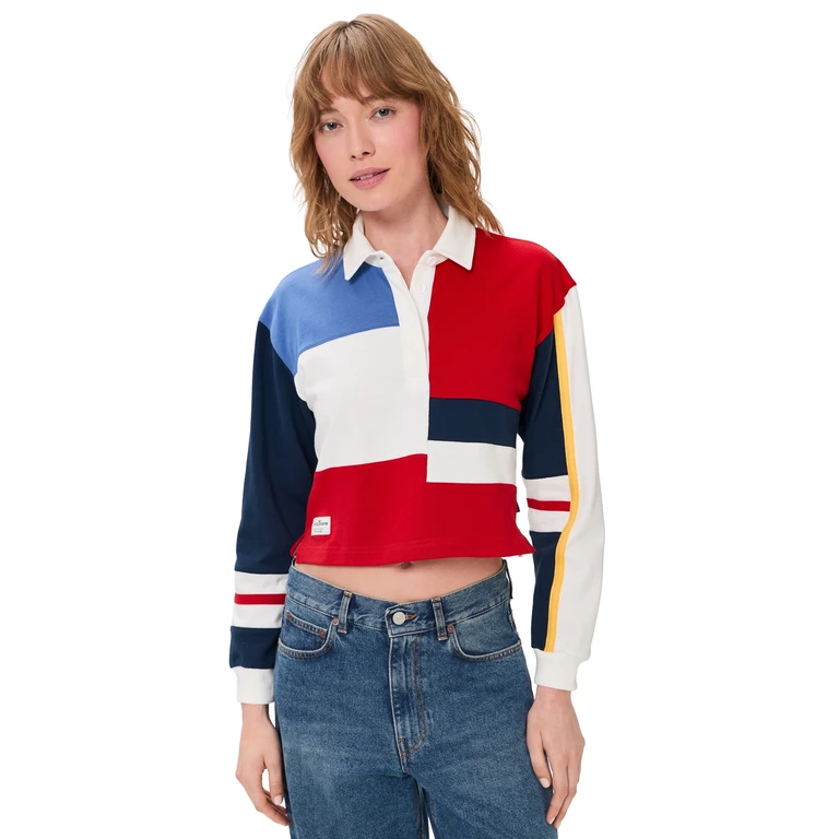 Rowing Blazers Cropped Color Block Rugby Primary Colorblock M