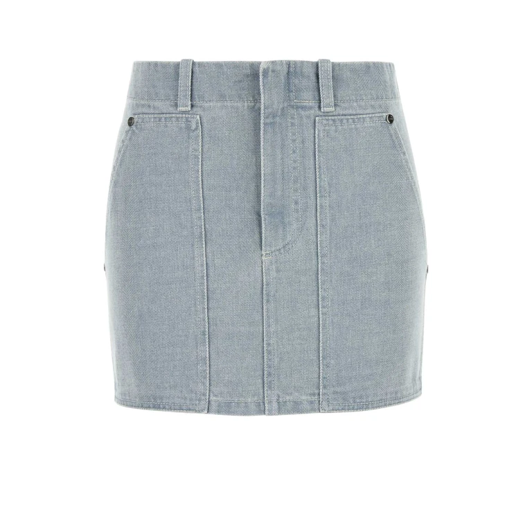 Alexander McQueen Denim Mini Skirt