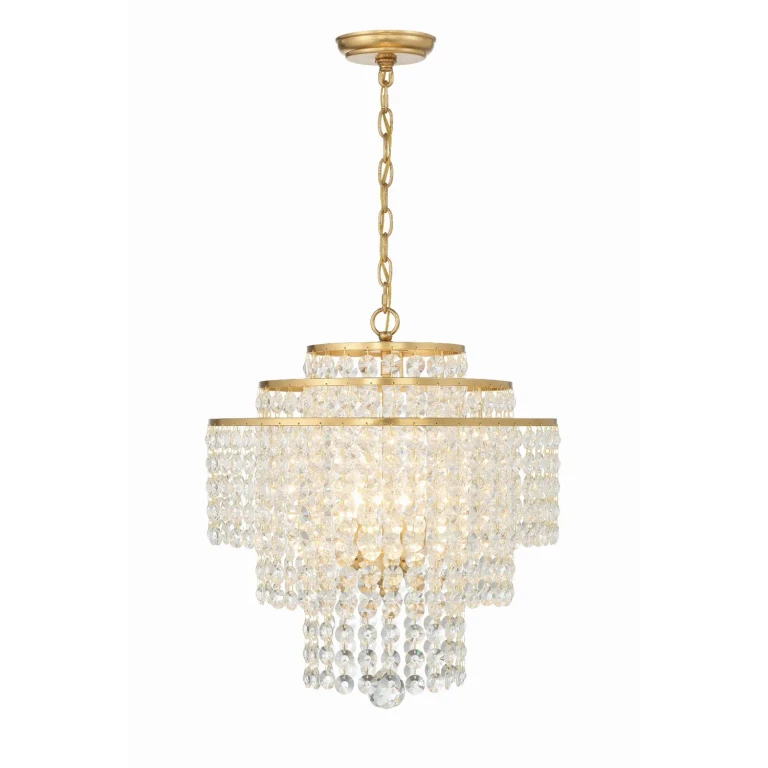 Antique Gold Four Light Chandelier from the Gabrielle Collection