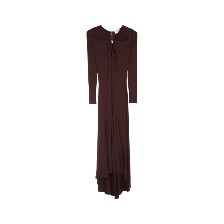 Elisabetta Franchi Robe Au Genou - Marron
