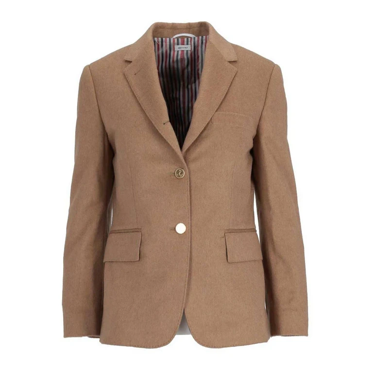 Thom Browne Manteau Au Genou - Camel