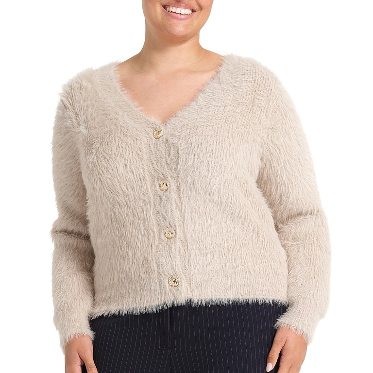 Estelle Plus Chantelle Eyelash Texture Cardigan