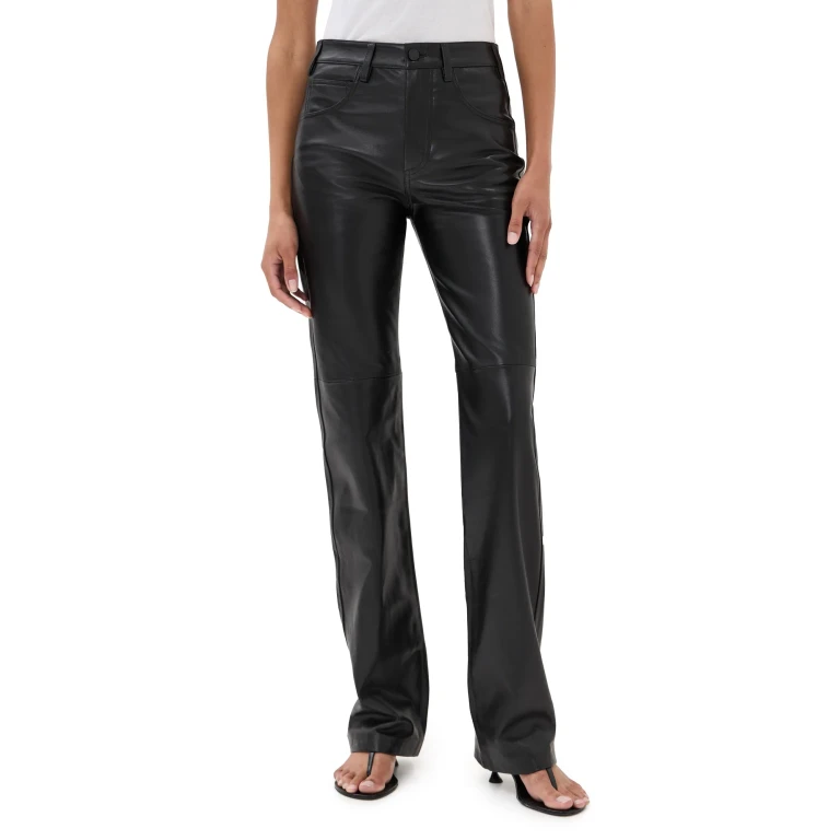 Nili Lotan Joan Leather Pants Black 0