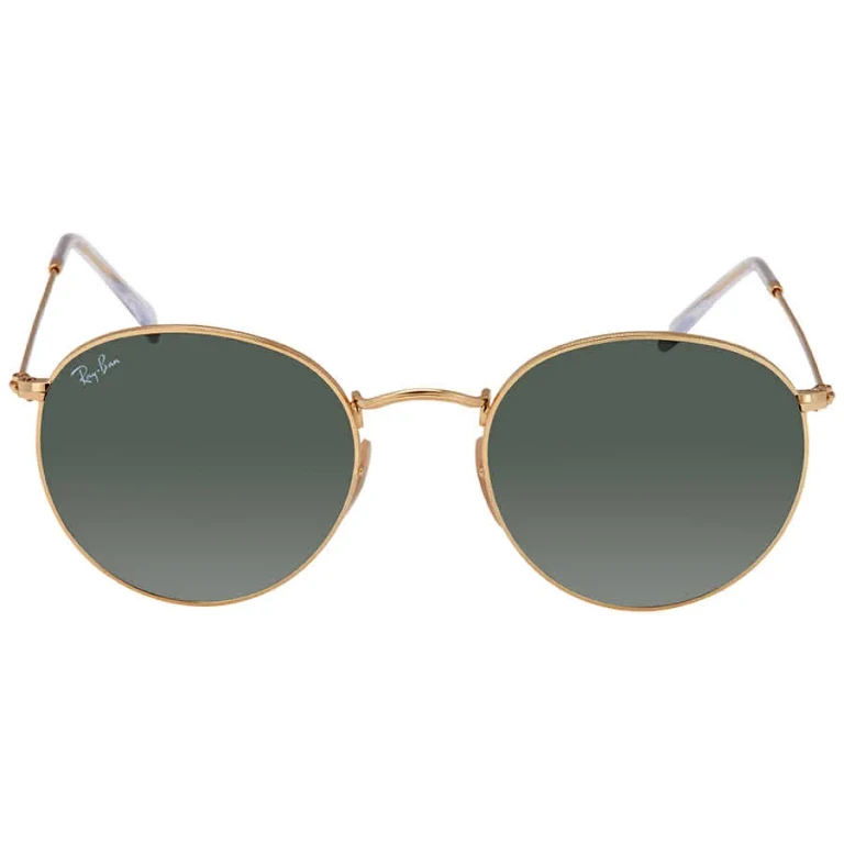 Ray Ban Round Flat Lenses Green Classic G-15 Unisex Sunglasses RB3447N 001 53