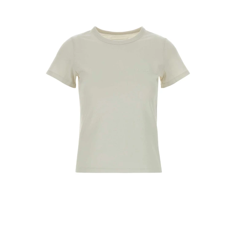 Maison Margiela Chalk Cotton T-Shirt Vintagewhite Exterior - Women