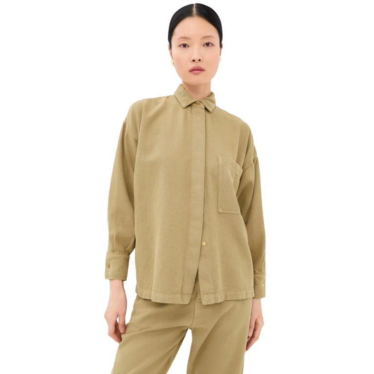 DARKPARK Jenny Tencel Denim Boxy Shirt Sand XS