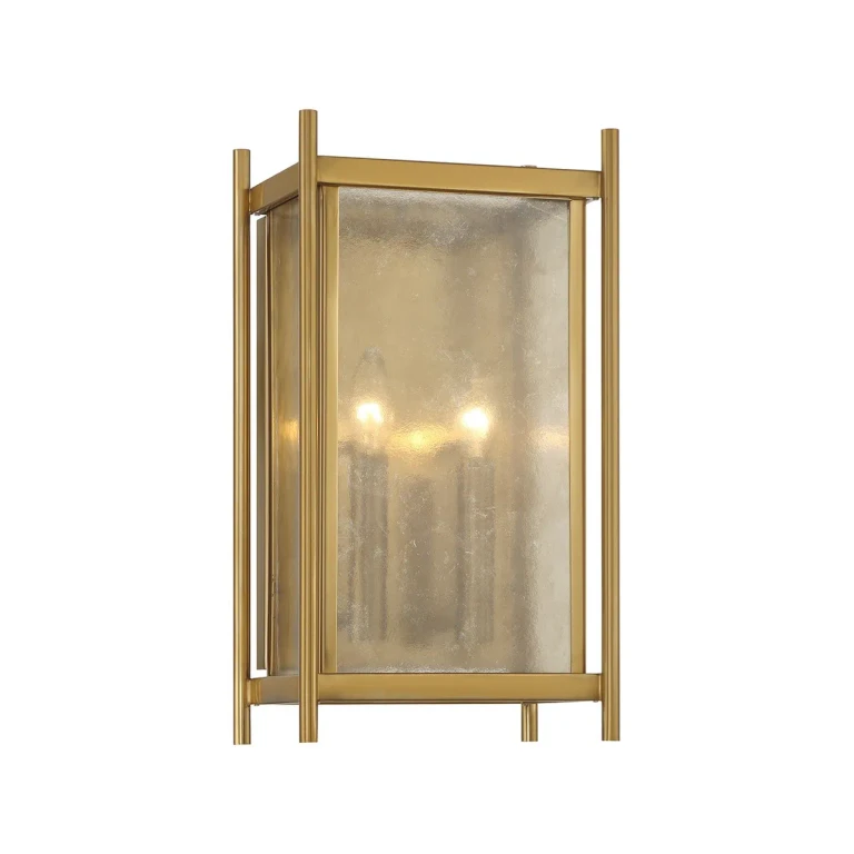 Warm Brass Two Light Wall Sconce from the Jacobs Collection