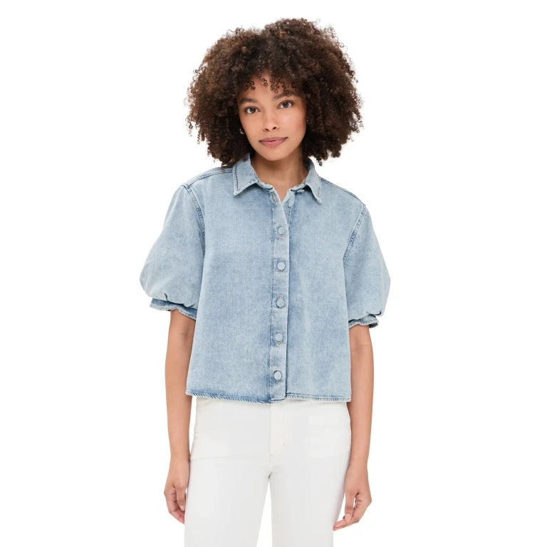 FRAME The Billow Sleeve Shirt Puffin M