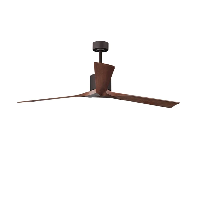 Nan XL 6-Speed DC 72 Ceiling Fan in Textured Bronze with Walnut blades