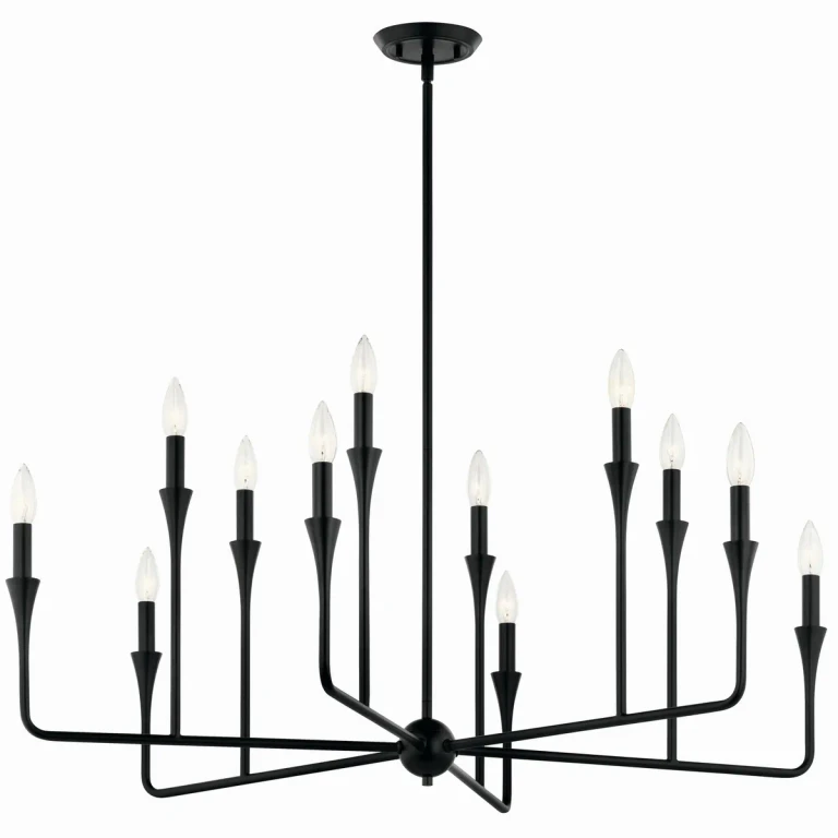 Black 12 Light Chandelier from the Alvaro Collection
