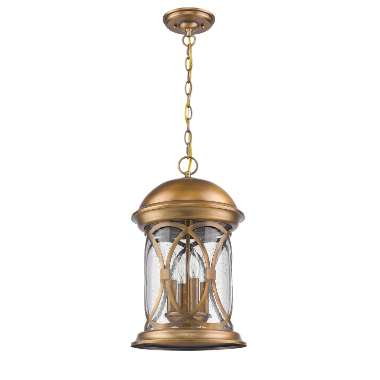 Antique Brass Four Light Hanging Lantern from the Lincoln Collection
