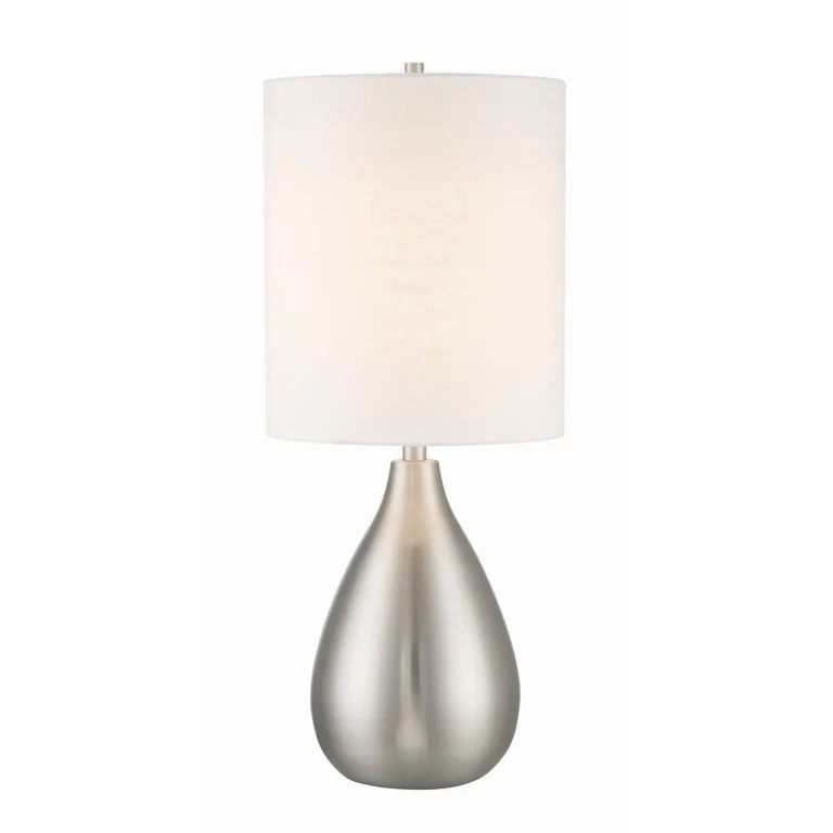 Brushed Polished Nickel Table Lamp from the Leri Collection