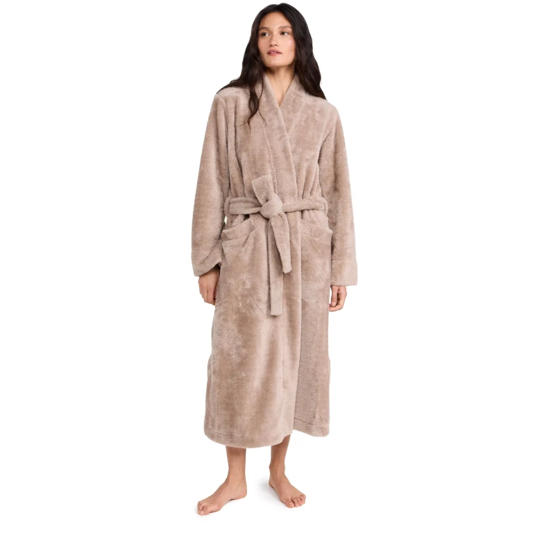 Eberjey Renew Plush Long Robe Toffee XS