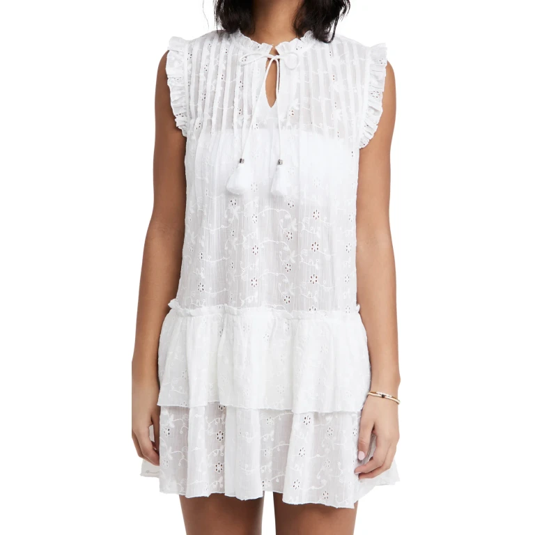 Playa Lucila Eyelet Dress Black XS