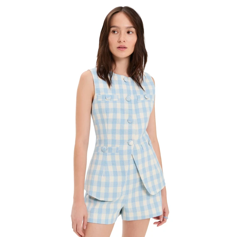 endless rose Tweed Top Jacket Pink/White L