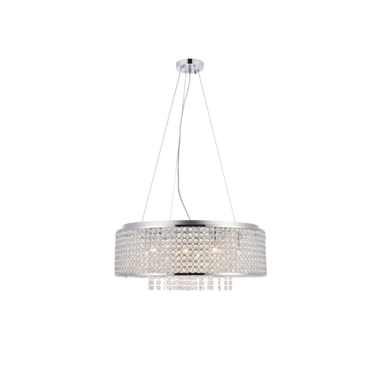 Chrome Ten Light Pendant from the Amelie Collection