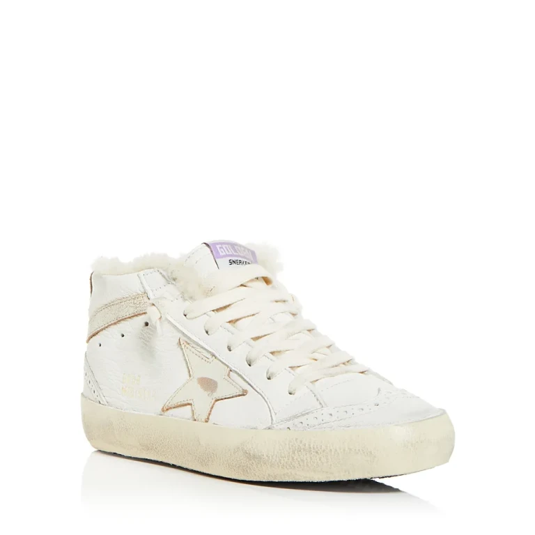 Golden Goose Women's Mid Star Shearling Lined Mid Top Sneakers