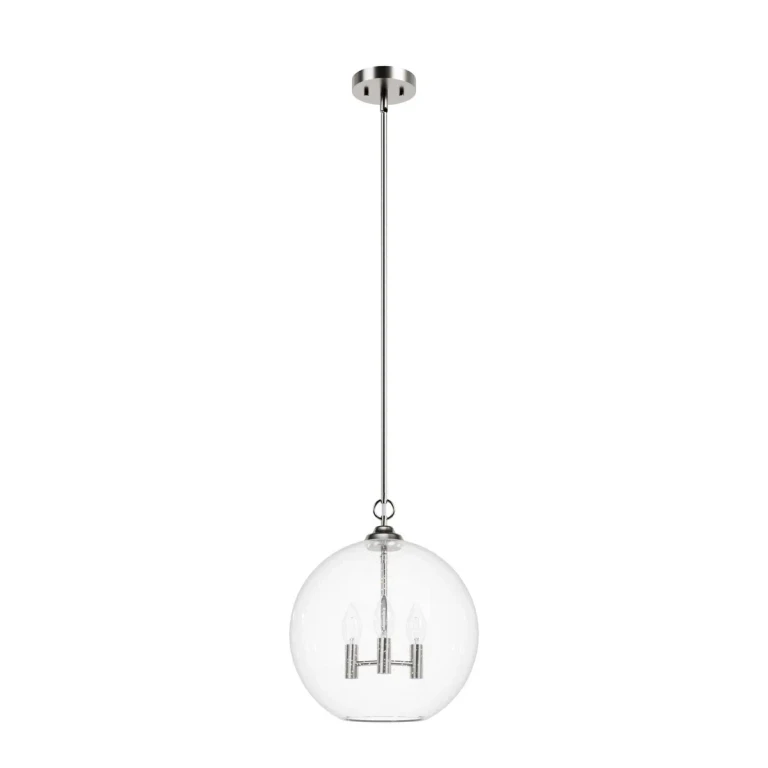 Brushed Nickel Pendant from the High Oaks Collection