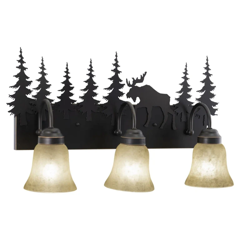 Yellowstone 3-Light Bathroom Vanity Light in Burnished Bronze