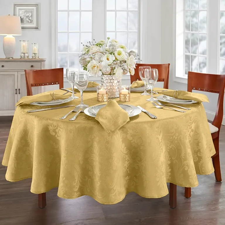 Elrene Caiden Elegance Damask Oval Tablecloth, 60 x 84