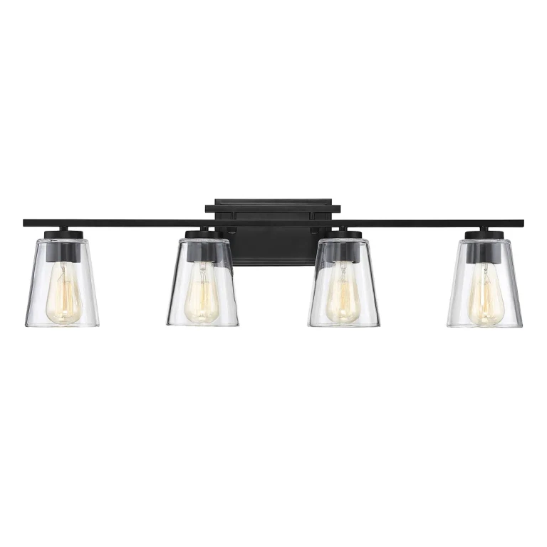Savoy House Calhoun 4-Light Bathroom Vanity Light in Black - 8-1020-4-BK