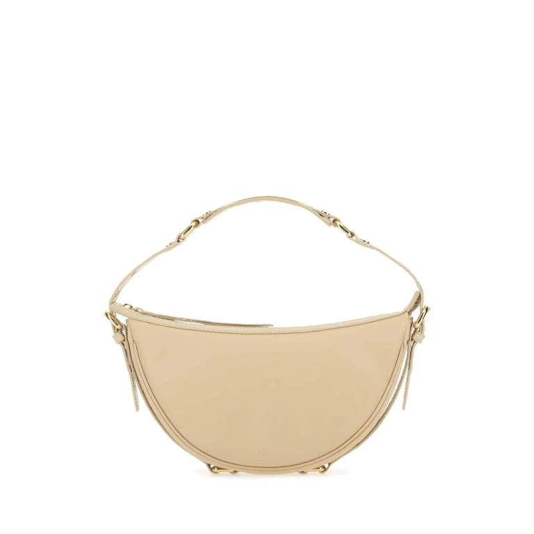 Cream Leather Gib Shoulder Bag