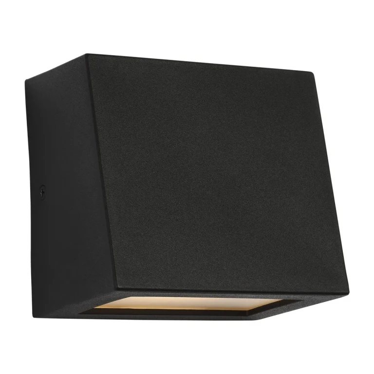 Textured Black LED Wall Lantern from the Kakudo Collection