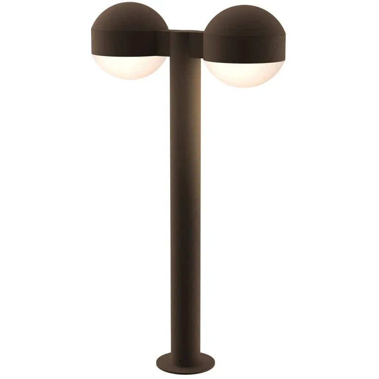 REALS 23.75" 2-Light LED Bollard in Textured Bronze