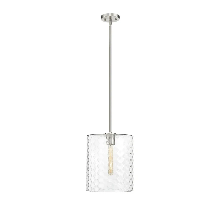Brushed Nickel One Light Pendant from the Ashli Collection