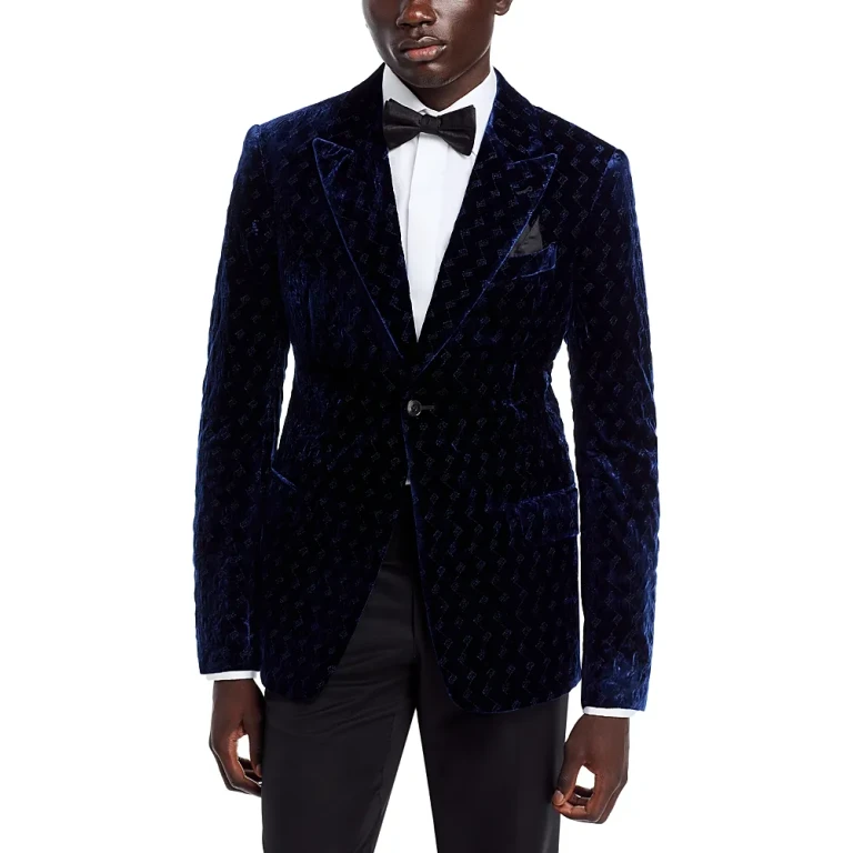 Emporio Armani Slim Fit Peak Lapel Velvet Jacket - Exclusive
