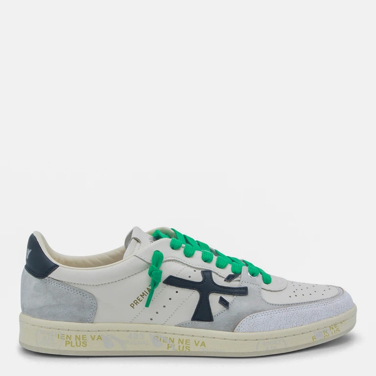 Premiata White Leather Bsktclay Sneakers