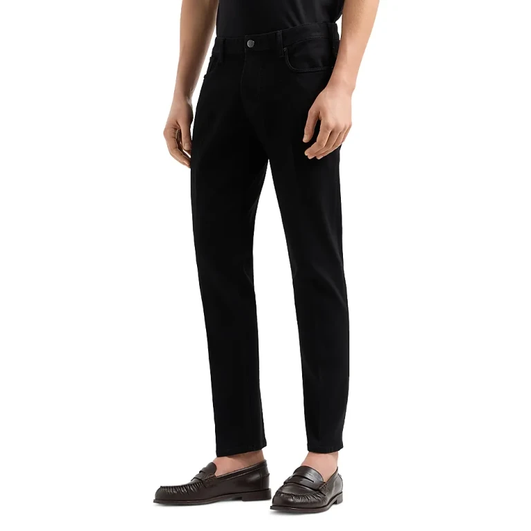 Emporio Armani Slim Fit Comfort Jeans in Black Denim
