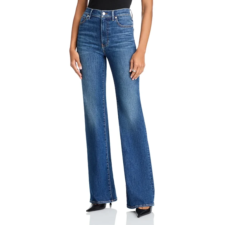 Veronica Beard Crosbie High Rise Wide Leg Jeans in City Lights