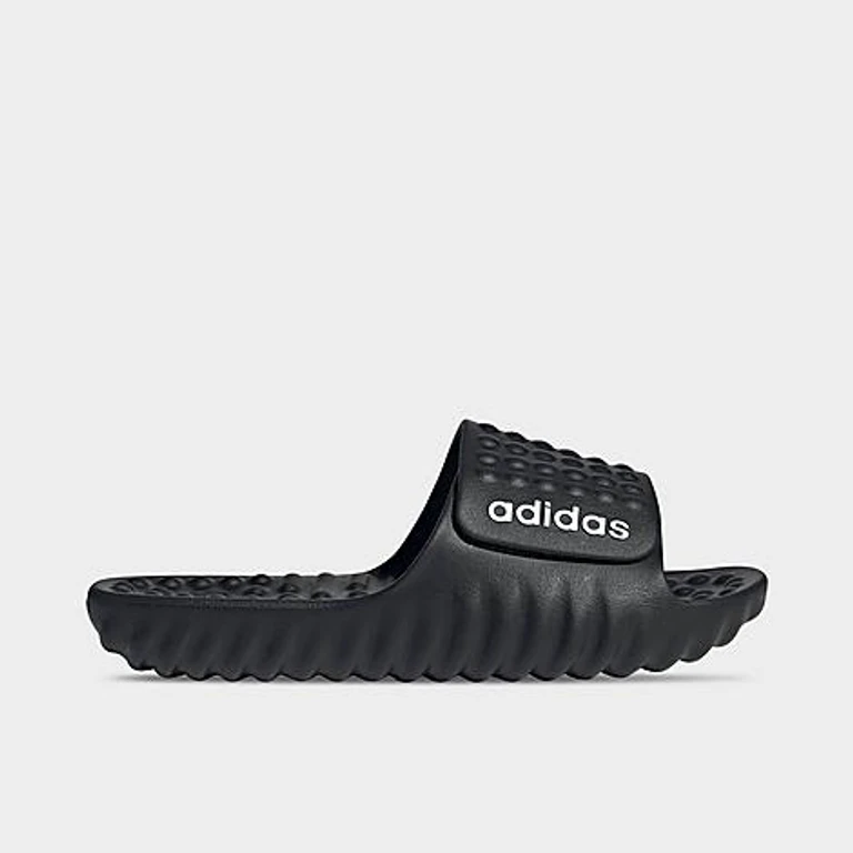 Men's adissage 360Rec Slide Sandals in Black/White Size: 4.0