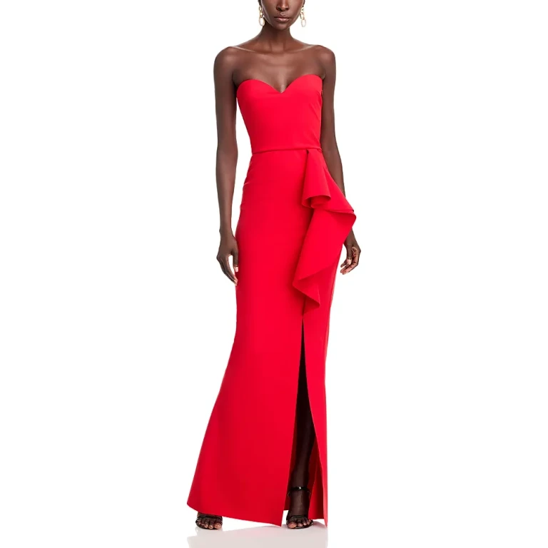 Chiara Boni La Petite Robe Nary Strapless Ruffled Gown