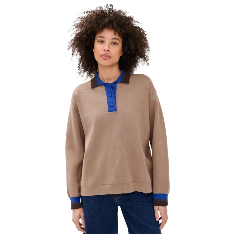 BAUM UND PFERDGARTEN Chira Pullover Camel Blue Mix XS