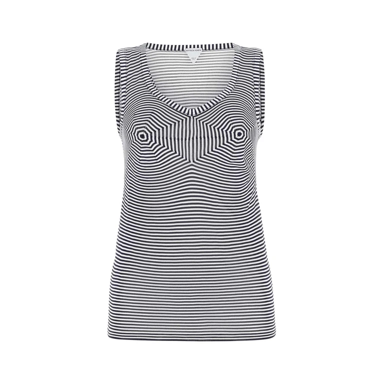 Bottega Veneta Embroidered Viscose Tank Top 4096 Exterior: T-shirt - Women