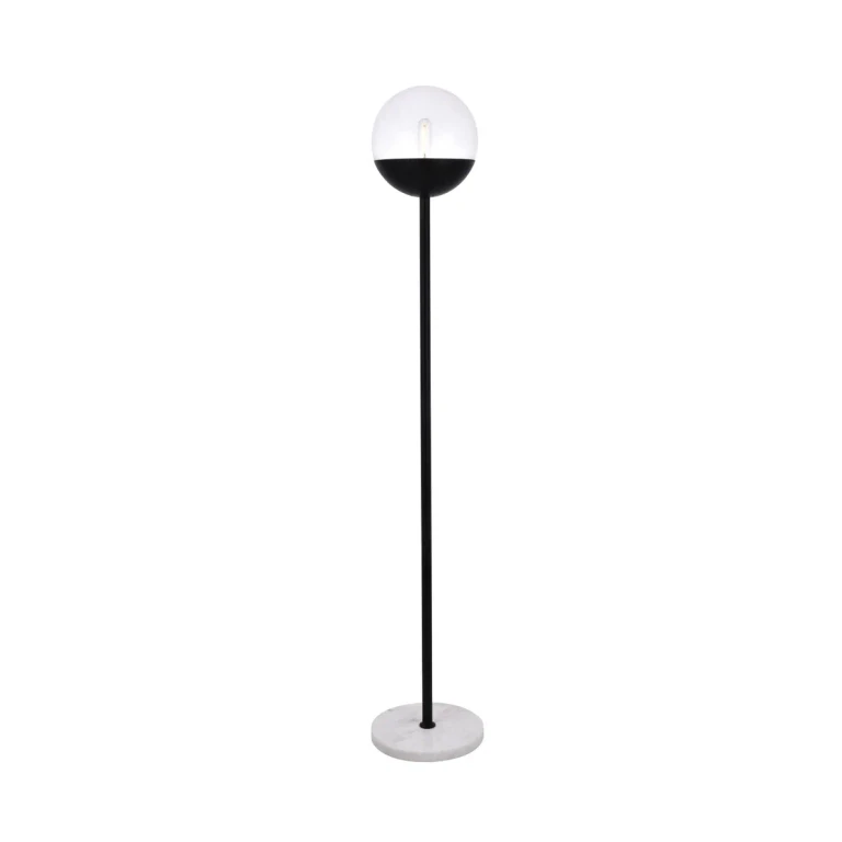 Black One Light Floor Lamp from the Eclipse Collection