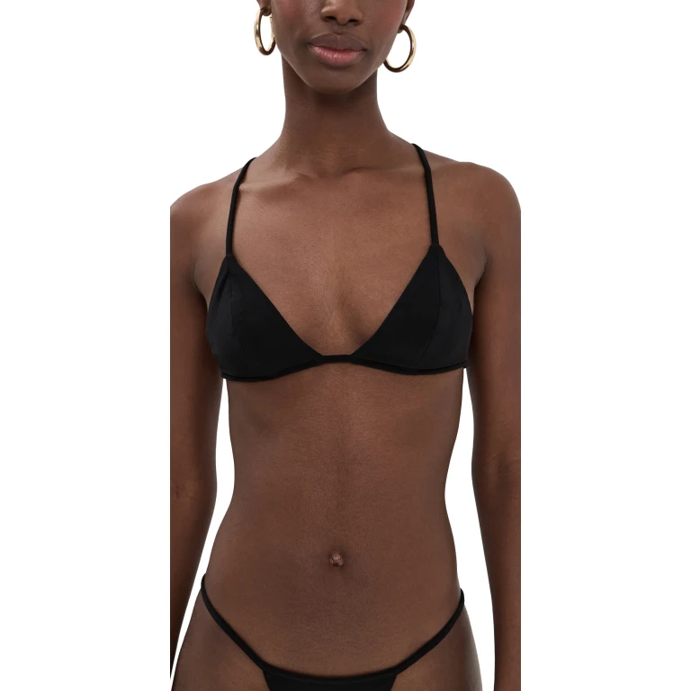 Norma Kamali No Tie Bikini Bra Mini Black S