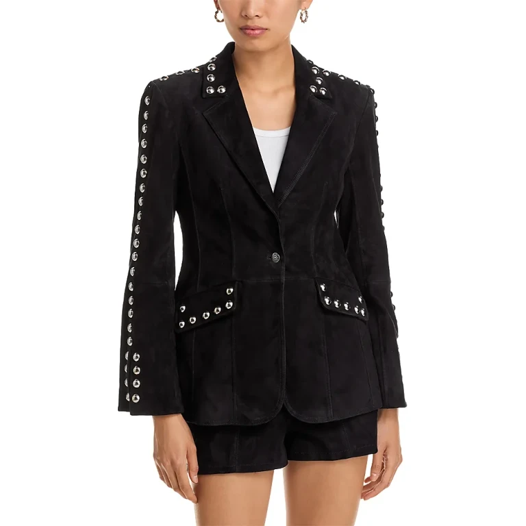 Cinq a Sept Studded Suede Milly Jacket