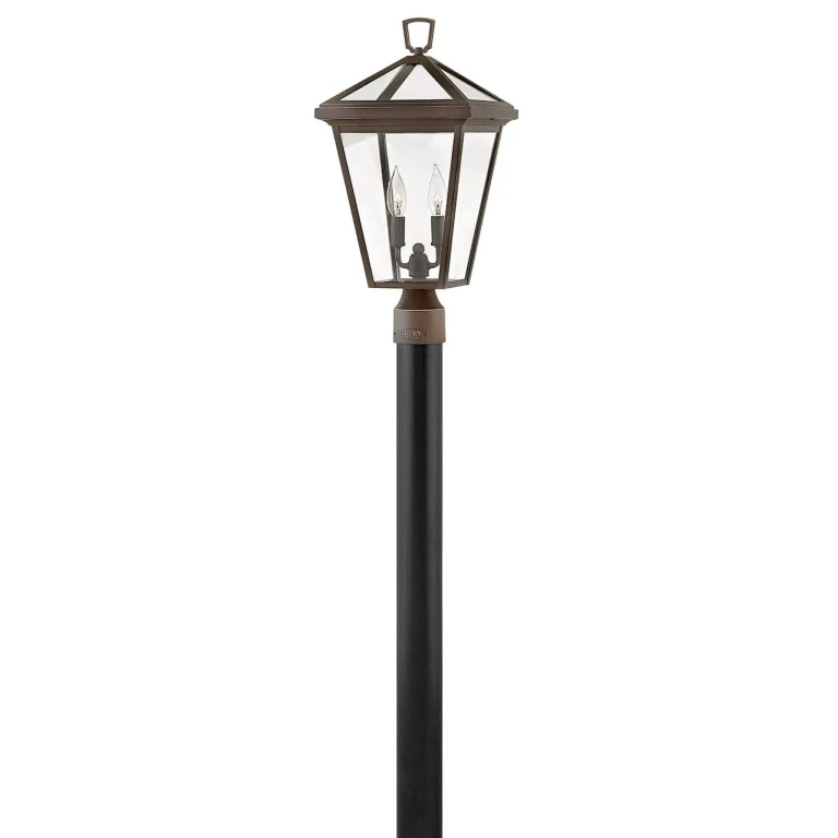 Oil Rubbed Bronze LED Post Top or Pier Mount Lantern from the Alford Place Collection