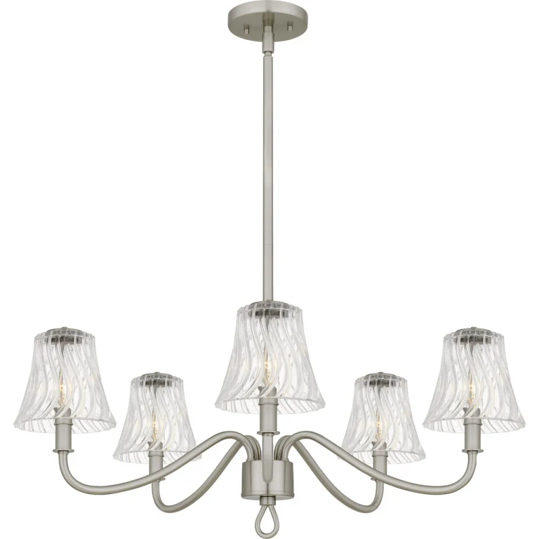 Brushed Nickel Chandelier from the McKinney Collection