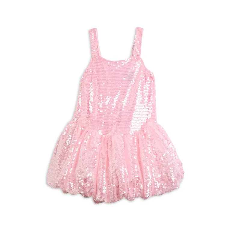 Bardot Girls' Alanna Mesh Sequin Dress - Big Kid
