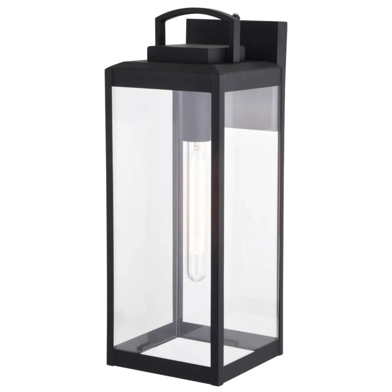 Textured Black One Light Outdoor Wal Mount from the Kinzie Collection