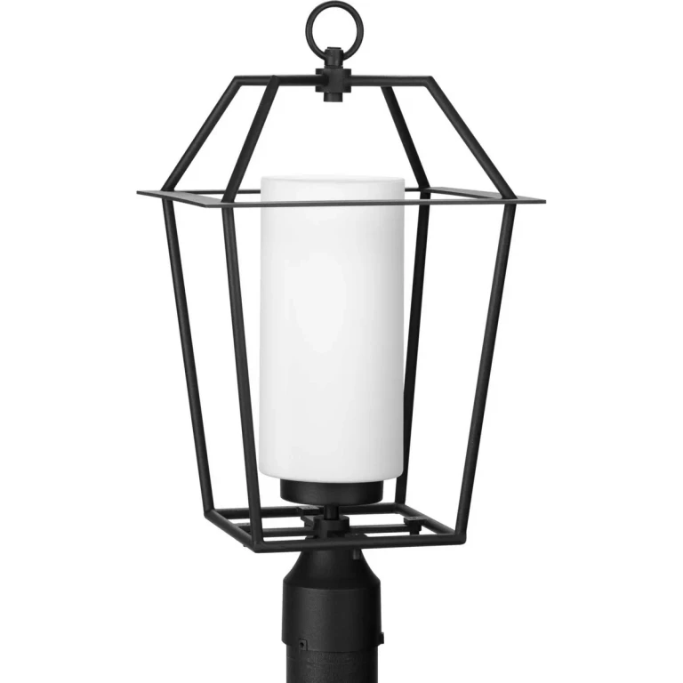 Black One Light Outdoor Post Mount from the Chilton Collection