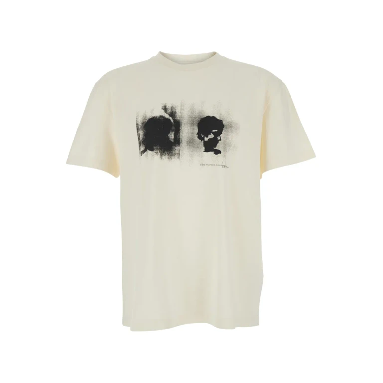 Tonywack White Crewneck T-shirt With Print On The Front In Cotton Man