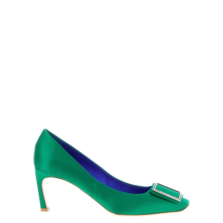 Roger Vivier Bicolor Viscose Mid Heel Pumps - Women