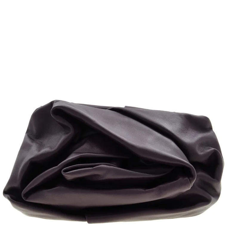 Burberry Rose Leather Clutch In Prune